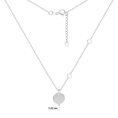Срібне кольє «Монета» (арт. 7507/991)