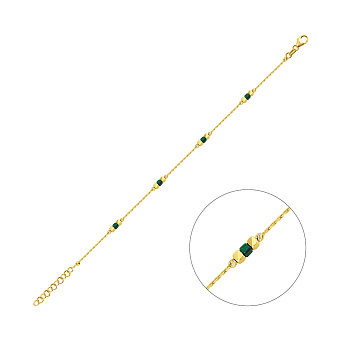 Золотий браслет з малахітом Francelli (арт. 3261287жмлх)