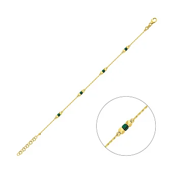 Золотой браслет с малахитом Francelli (арт. 3261287жмлх)