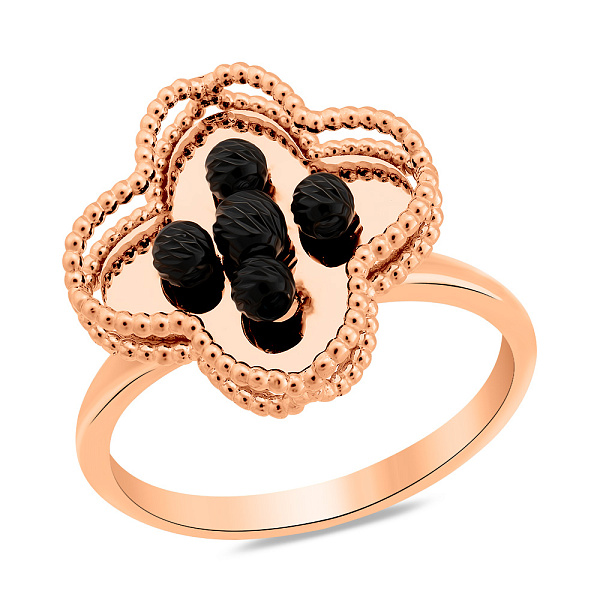 Каблучка з червоного золота без каменів (арт. 156627ч) – зображення 1