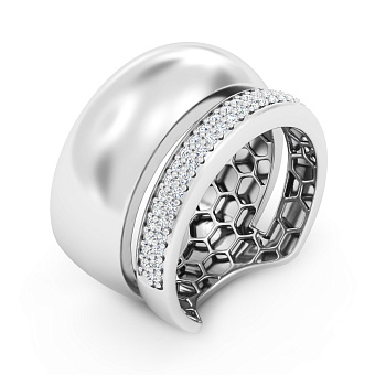 Фото Массивное кольцо Francelli из золота с фианитами (арт. 140975б)