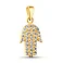 Подвес "Хамса" из желтого золота с россыпью фианитов (арт. 423921ж) – изображение 1