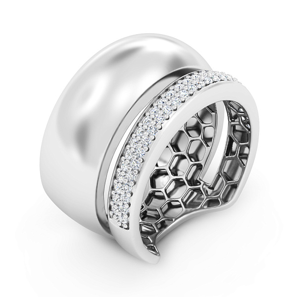 Массивное кольцо Francelli из золота с фианитами (арт. 140975б) – изображение 1