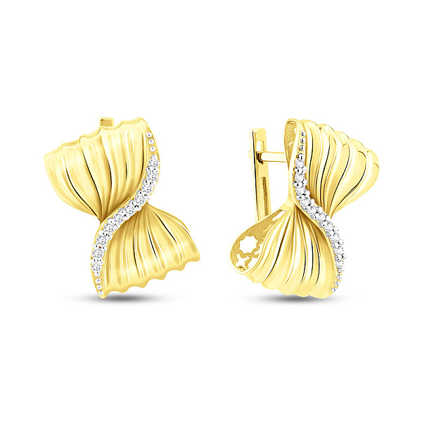 Золотые серьги с бриллиантами Francelli (арт. С111374020ж) – изображение 1