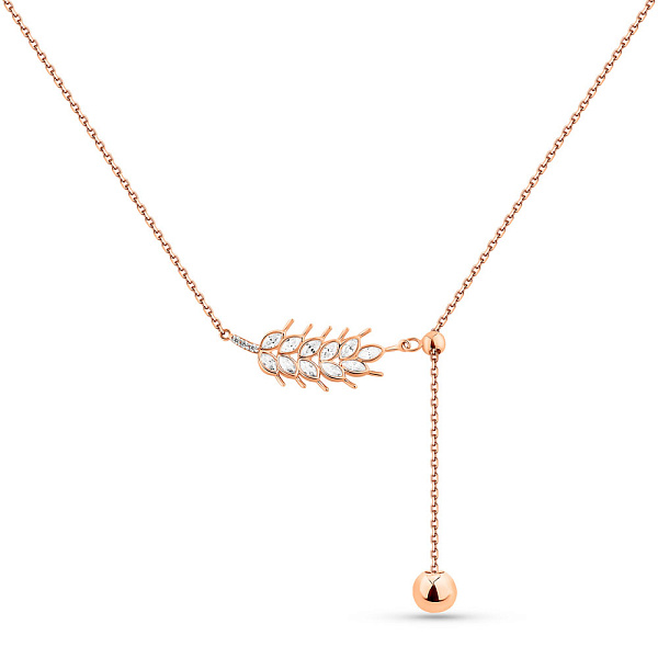 Золоте кольє Колосок з фіанітами (арт. 361224) – зображення 1