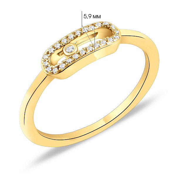 Кольцо из серебра с желтым родированием (арт. 7501/3739/2ж) – изображение 2