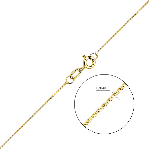 Золотая цепочка плетения Колосок (арт. 303401ж) – изображение 2