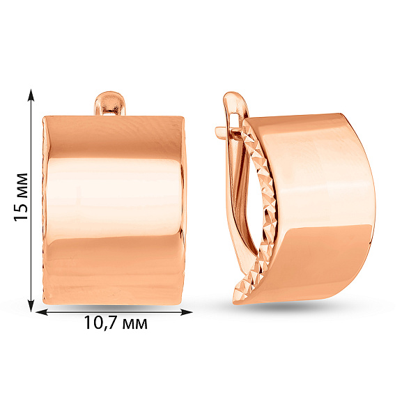 Сережки з червоного золота (арт. 121400а) – зображення 4