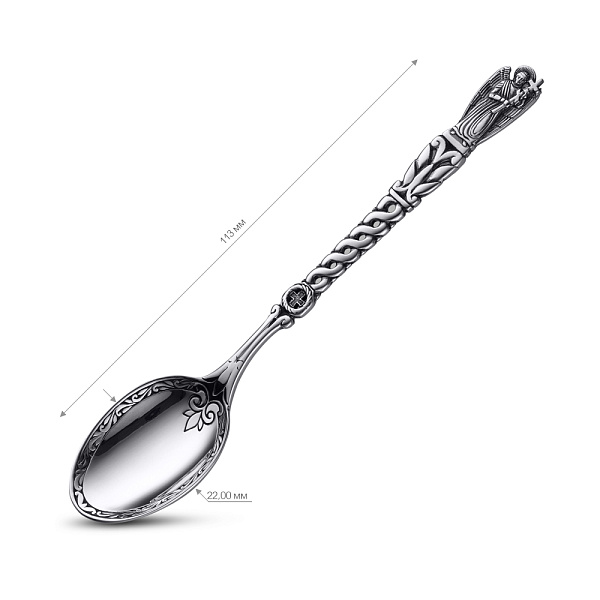 Серебряная детская ложка На первый зубик (арт. 7922/8100230) – изображение 2