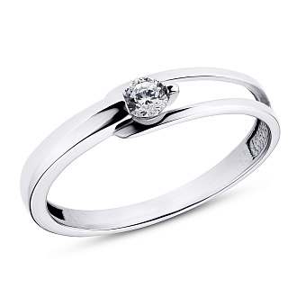 Фото Серебряное кольцо с фианитом (арт. 7501/19028р)