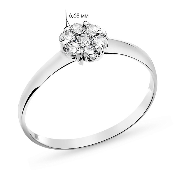 Золота каблучка з фіанітами (арт. 140622б) – зображення 2