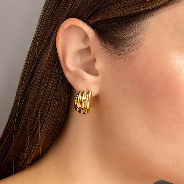 Серьги из желтого золота Francelli (арт. е1091805ж) – изображение 2