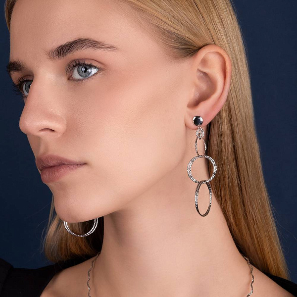 Сережки з білого золота Francelli (арт. 1091212б) – зображення 2