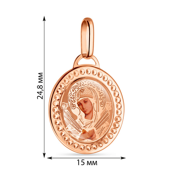 Золотая ладана Божья Матерь Семистрельная (арт. 421273С) – изображение 2