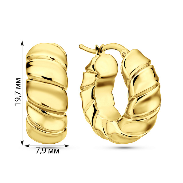 Золотые серьги Francelli (арт. е1091742/15ж) – изображение 3
