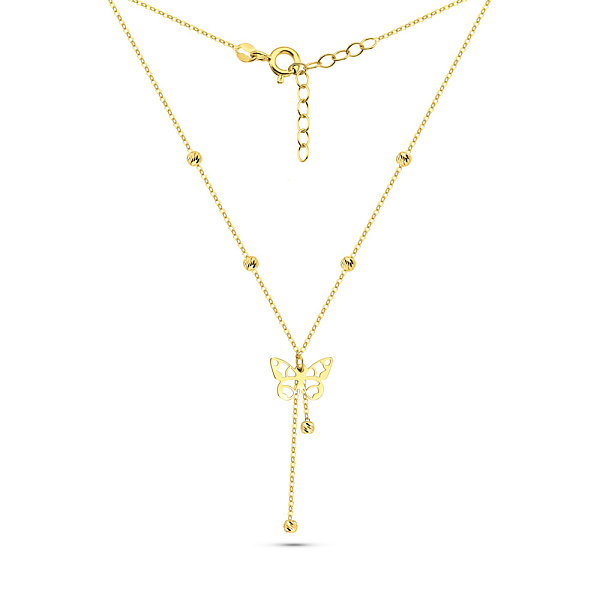 Золотое колье Бабочки (арт. 352799ж) – изображение 2