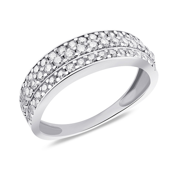 Серебряное кольцо с дорожкой из фианитов (арт. 7501/7087) – изображение 1
