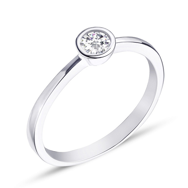 Серебряное кольцо с фианитом (арт. 7501/4389) – изображение 1