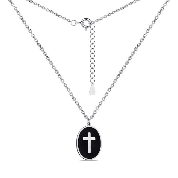 Колье из серебра с эмалью (арт. 7507/1709еч) – изображение 2