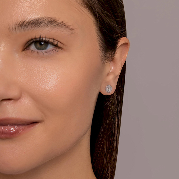 Серьги из белого золота с бриллиантами (арт. Т011639005б) – изображение 4