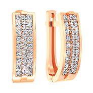 Золоті сережки з фіанітами (арт. 111039)