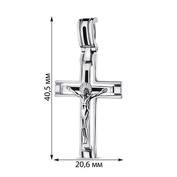 Серебряный крестик с эмалью  (арт. 7504/2-1177.0.2) – изображение 2