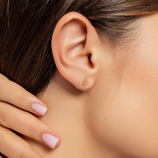 Золоті сережки Трикутники (арт. 1101096) – зображення 3