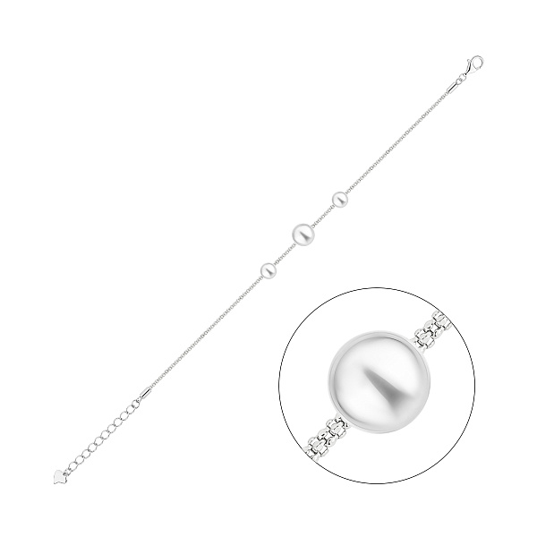 Серебряный браслет без камней (арт. 7509/5223) – изображение 1