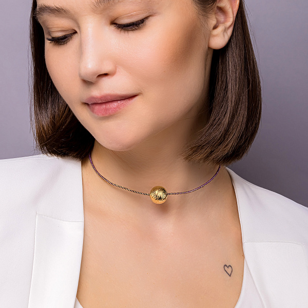 Колье Francelli из желтого золота (арт. 352703жф) – изображение 3