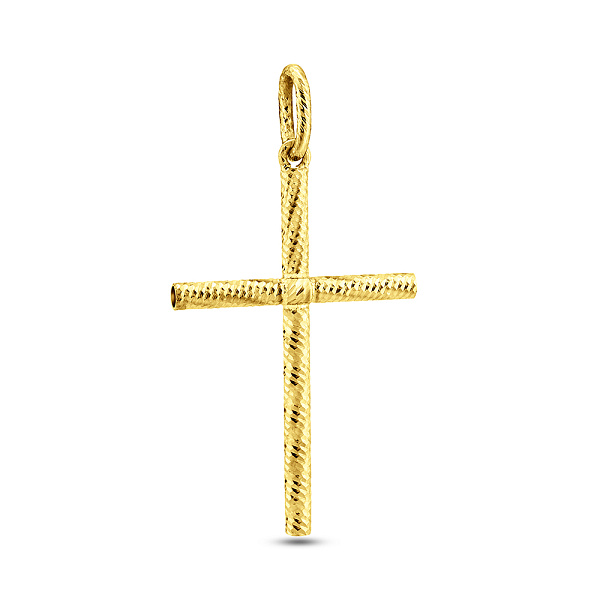 Золотой кулон Крестик без камней (арт. 4401023жа) – изображение 1