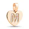 Золотой кулон Буква М с фианитами (арт. 440986) – изображение 1