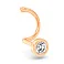 Золотий пірсинг в ніс з діамантом (арт. Н011825005) – зображення 1