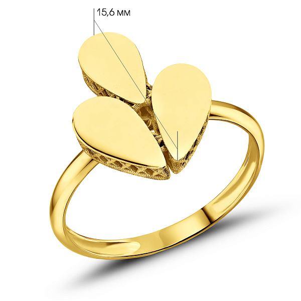 Каблучка з жовтого золота Francelli (арт. 156561ж) – зображення 7