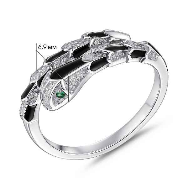 Серебряное кольцо Змея с альпинитами (арт. 7501/8342аз) – изображение 2