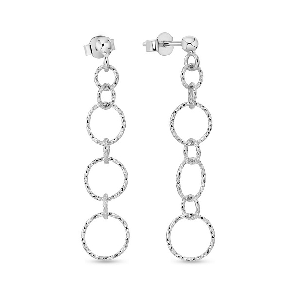 Довгі сережки з білого золота (арт. 108772б) – зображення 1