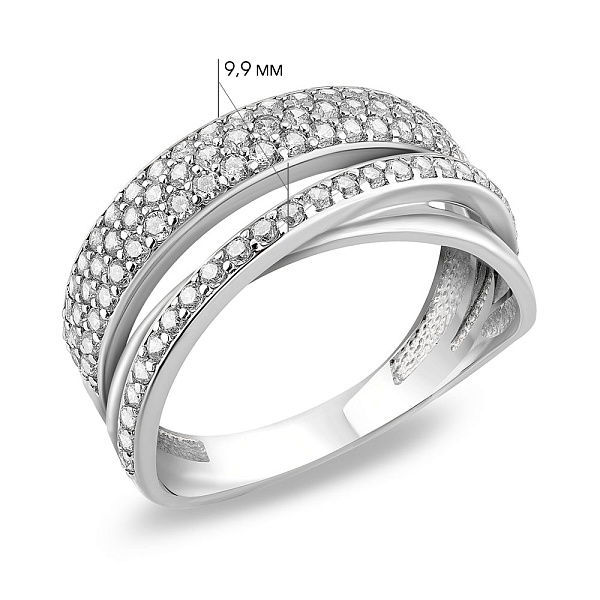 Золота каблучка Синергія з фіанітами (арт. 140428б) – зображення 2