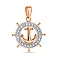 Підвіс "Якір" з червоного золота з родіюванням  (арт. 424484р) – зображення 1