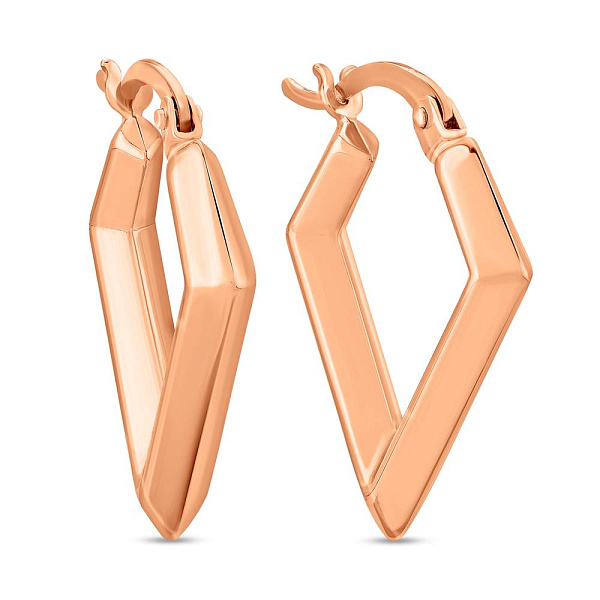 Золотые серьги без камней (арт. 1091926) – изображение 1