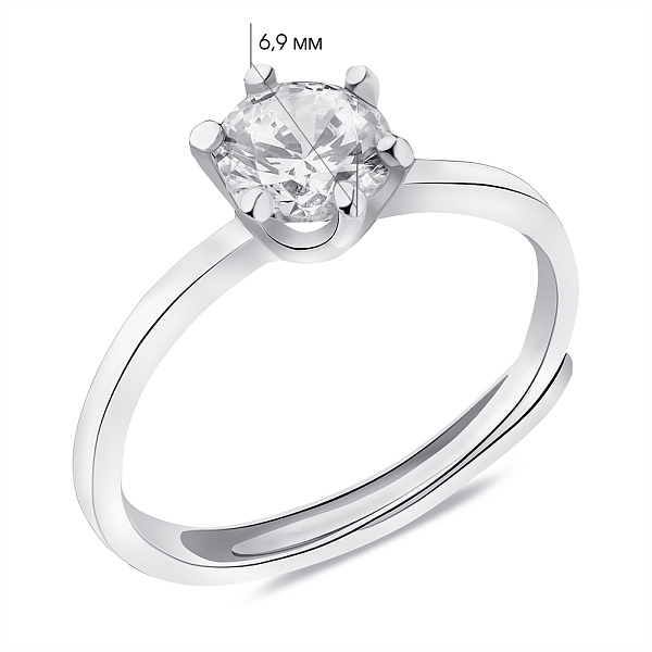 Безразмерное серебряное кольцо (арт. 7501/6158) – изображение 2