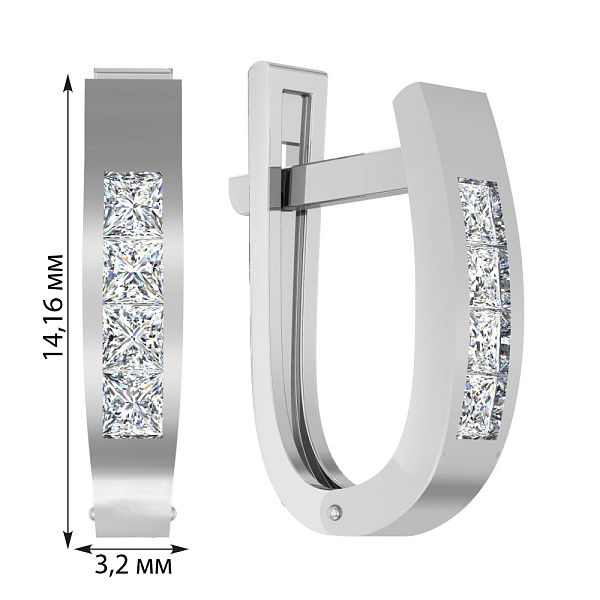 Золоті сережки з фіанітами (арт. 110534б) – зображення 2