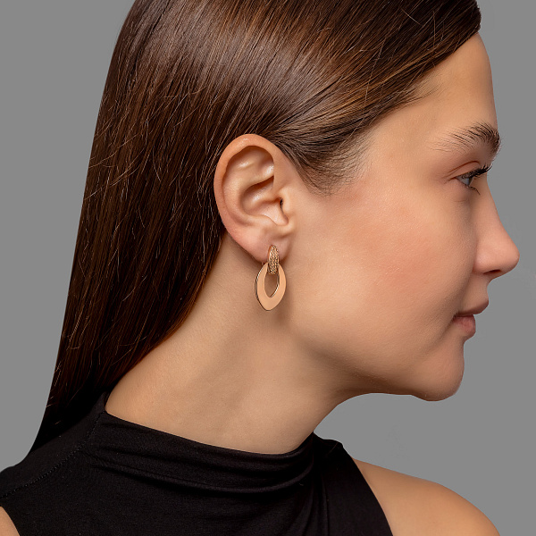 Серьги из красного золота с подвесками (арт. 1092089) – изображение 4