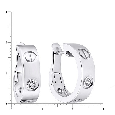 Срібні сережки з фіанітами (арт. 7502/3309)