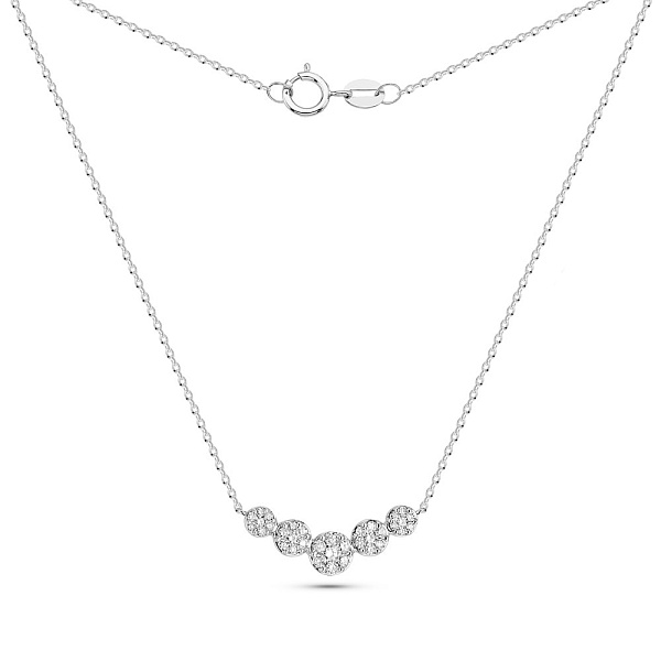 Кольє з білого золота з діамантами (арт. Ц341638020б) – зображення 2