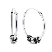 Фото Серебряные серьги-кольца без камней (арт. 7902/С5/317)