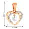 Золотая подвеска «Сердце» с фианитами (арт. 440602) – изображение 2