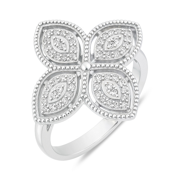 Серебряное кольцо с фианитами (арт. 7501/8331/20) – изображение 1