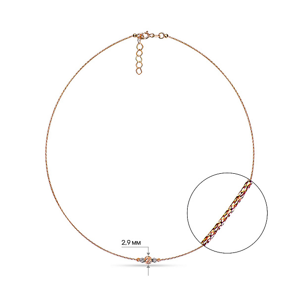 Колье золотое Orbit (арт. 351990кб) – изображение 5