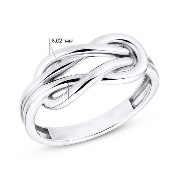 Кольцо серебряное без вставок (арт. 7501/1080р) – изображение 2