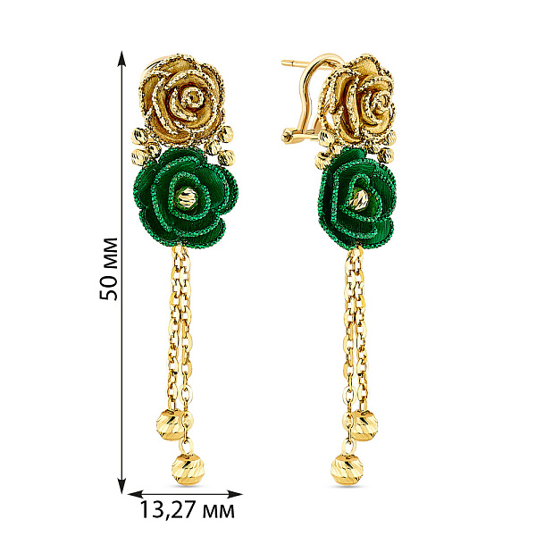 Сережки Francelli из комбинированного золота (арт. 105689жз) – изображение 3