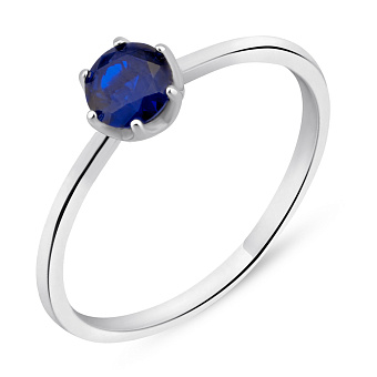 Каблучка зі срібла з сапфіром (арт. 7501/614Спскп)